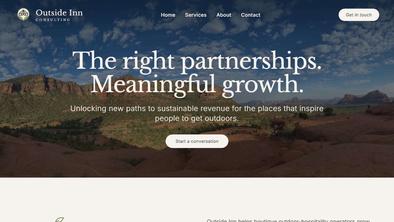 Outside Inn Consulting website screenshot